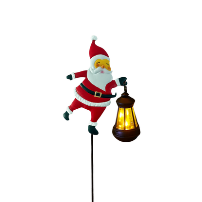 Lanterna solare festiva GlowFest Hero - Luci decorative - Statuetta di Babbo Natale festivo con lanterne, decorazione per esterni a risparmio energetico per il giardino