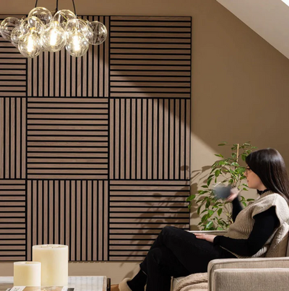 Pannello acustico da parete in legno quadrato 60 cm x 60 cm, vari colori