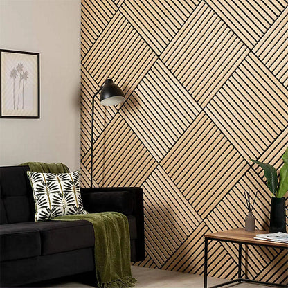 Pannello acustico da parete in legno quadrato 60 cm x 60 cm, vari colori